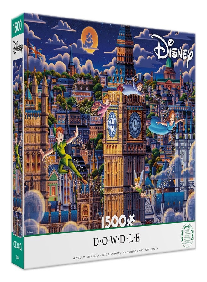 Ceaco - Disney - Dowdle - Peter Pan Learning to Fly - 1500 Piece Puzzle for Adults - Challenging and Perfect for Game Nights - Finished Puzzle Size 38.5 x 26.5 - Image 1